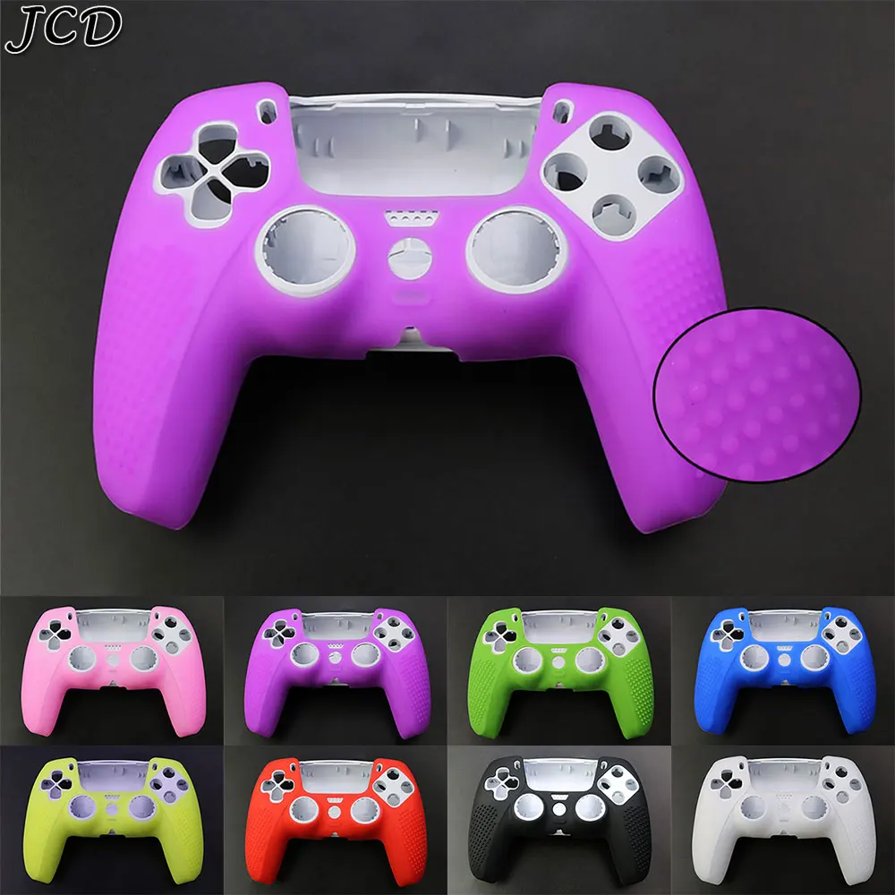 JCD Anti-slip Silicone  Rubber  Case Cover Skin for PS5 Controller Protection Skin