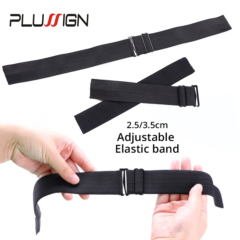 

Black Elastic Band For Wigs Thick Wig Band To Hold Wig A/B Style Wig Band With Adjustable Hook For Fixed Wig Sewing Elastic Band