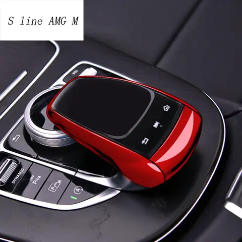 메르세데스 벤츠 C E G GLS 클래스 W205 W213 GLC X253 용 자동차 센터 컨트롤 마우스 손잡이 보호 필름 커버 스티커, 자동차 액세서리