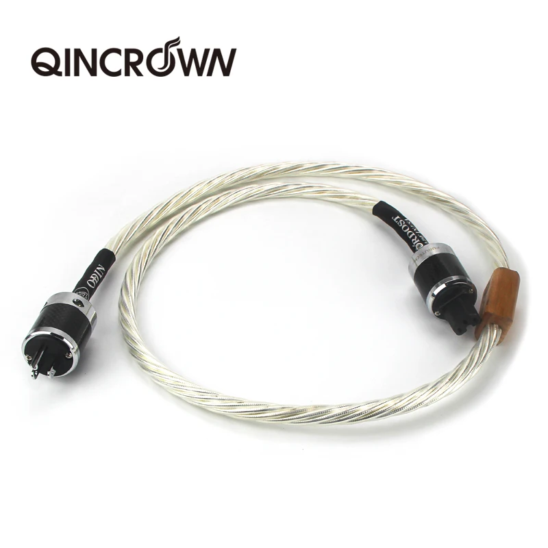 

Nordost odin 7N silver plated Supreme Reference Power Cable High End hifi cables with Carbon fiber US power plug