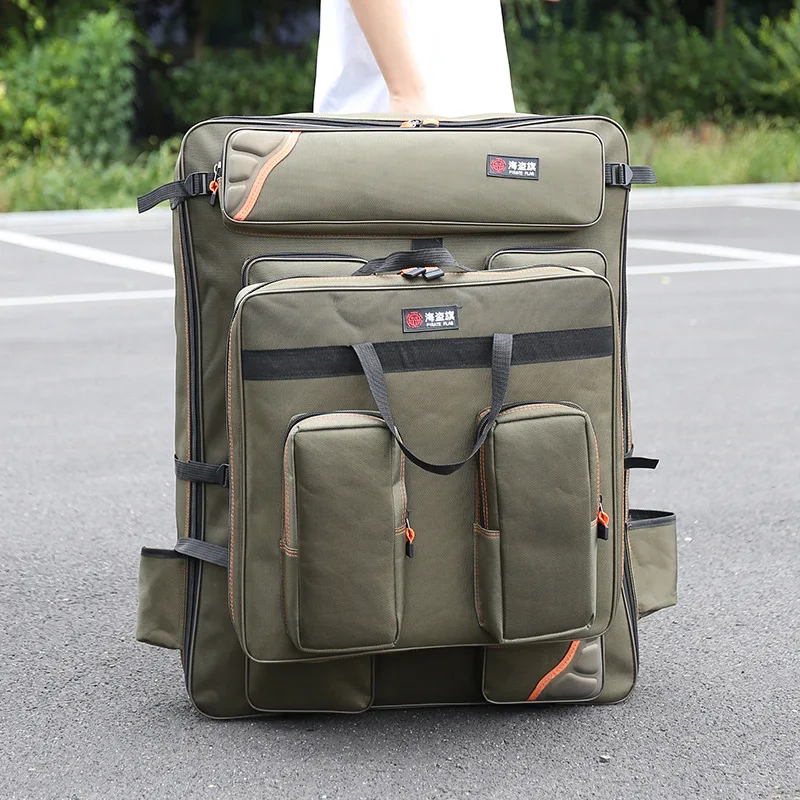 

Large Capacity Waterproof Fishing Backpack 1680D Thick Wearproof Oxford Cloth Fishing Chair Bag Outdoor Hunting Fishing Gear Bag