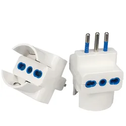 1 way to 3 way Italian to Italian 3 pins plug travel adaptror 10A for Chile, Uruguay, Italy