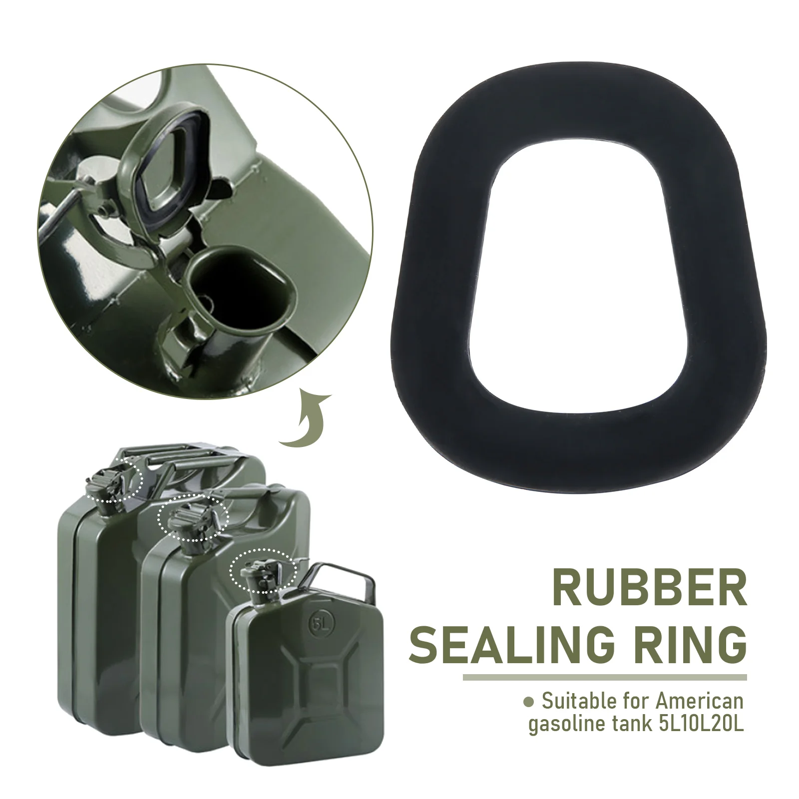 Black Universal Oil Tank Sealing Ring For Sealey Jerry Cans Seal Fuel Cans Rubber Seal Ring Gasket For 5L 10L 20L