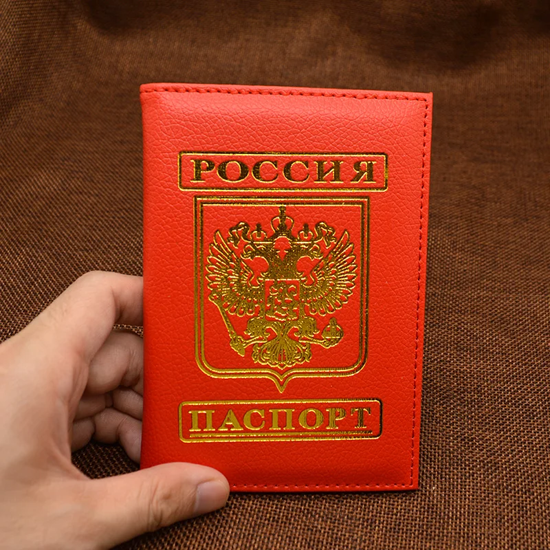 Pink Passport Cover Russia Travel Passport Case Women Cute Fashion Covers for Passports Soft Pu leather Passport Protector