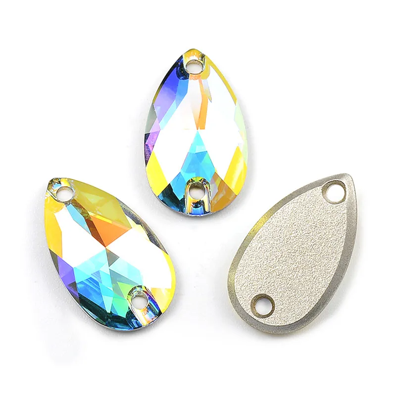 Austrian Crystal AB 3230 drop sewing stones 12mm pear shape for wedding garnments dress Decorations