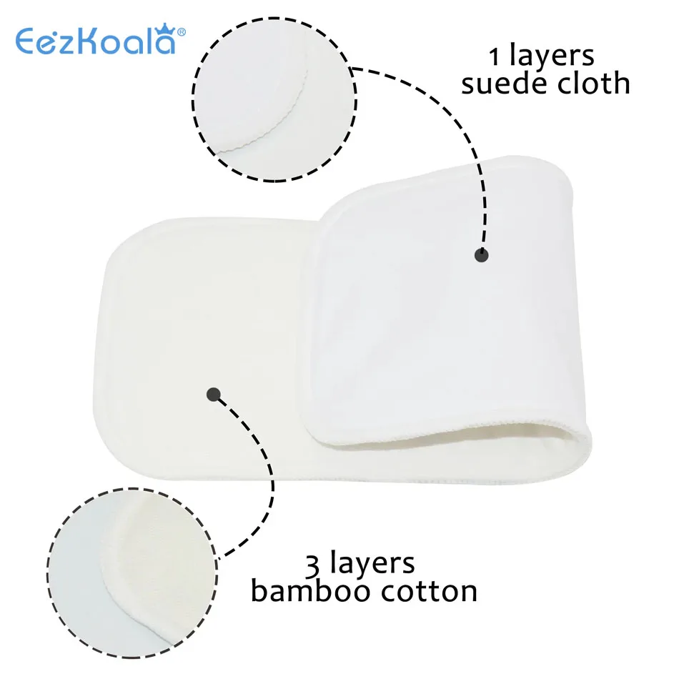 EezKoala OS cloth diaper cover with or without bamboo cotton insert,nappy diaper,waterproof breathable S M& L adjustable