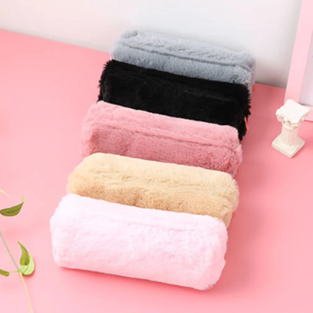 

Korean School Pencil Case Cute Plush Penal For Girls Boys Pencilcase Zipper Makeup Purse Pouch Stationery School Supplies