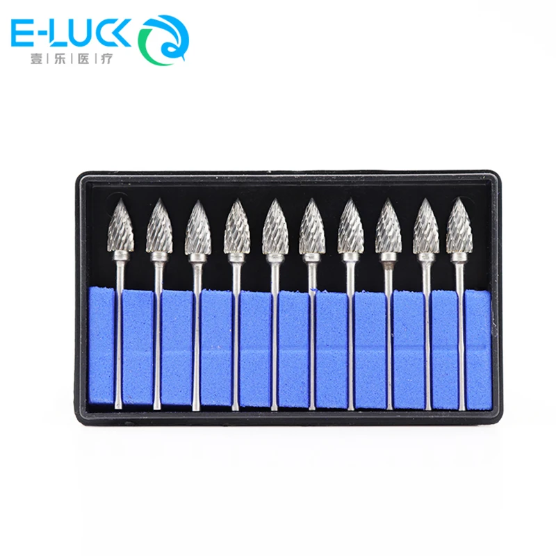 

10pcsDental Carbide Burs Cutting and Polishing Tungsten Carbide Bur FG Dental Strawberries Dentistry Drill Dentist Materials