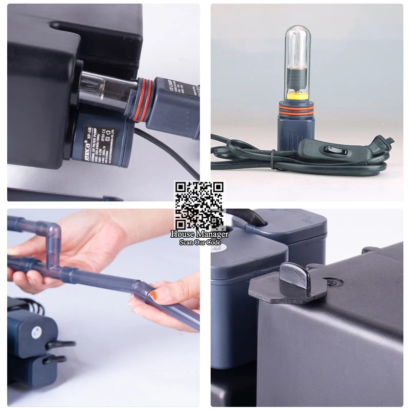 Aquarium hang-on filter UV lamp Skimmer uv sterilizer for fish uv filter aquarium tank active carbon aquarium waterfall filter