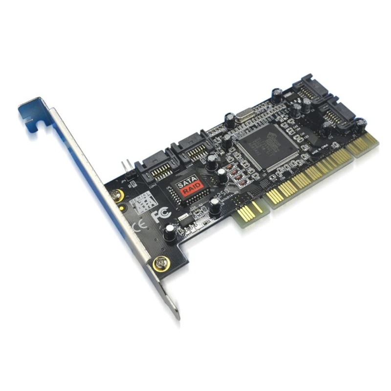 T8WC PCI Ke 4 Port SATA Raid Controller Expansion Card Adapter untuk Desktop PC HDD SSD