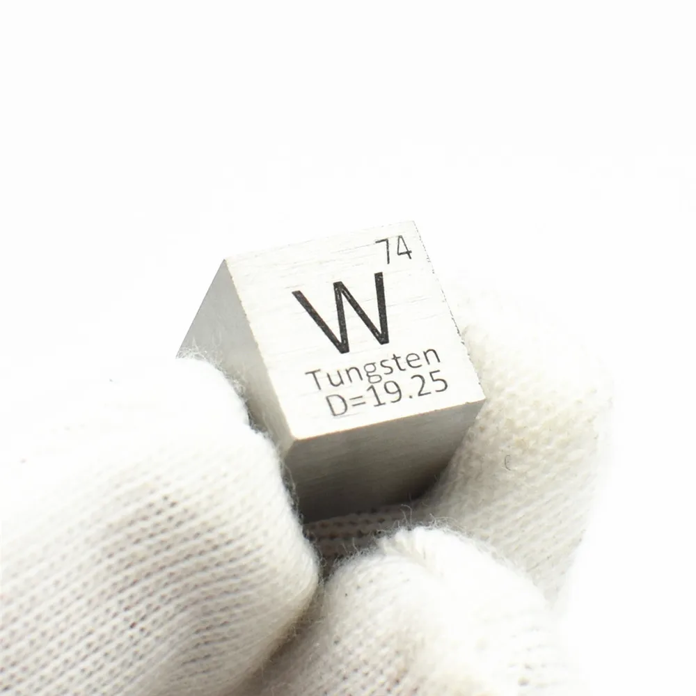 Tungsten wolfram Element Cube W 3N5 99.95% Laser Marked Research Element Substance High Temperature10 MM