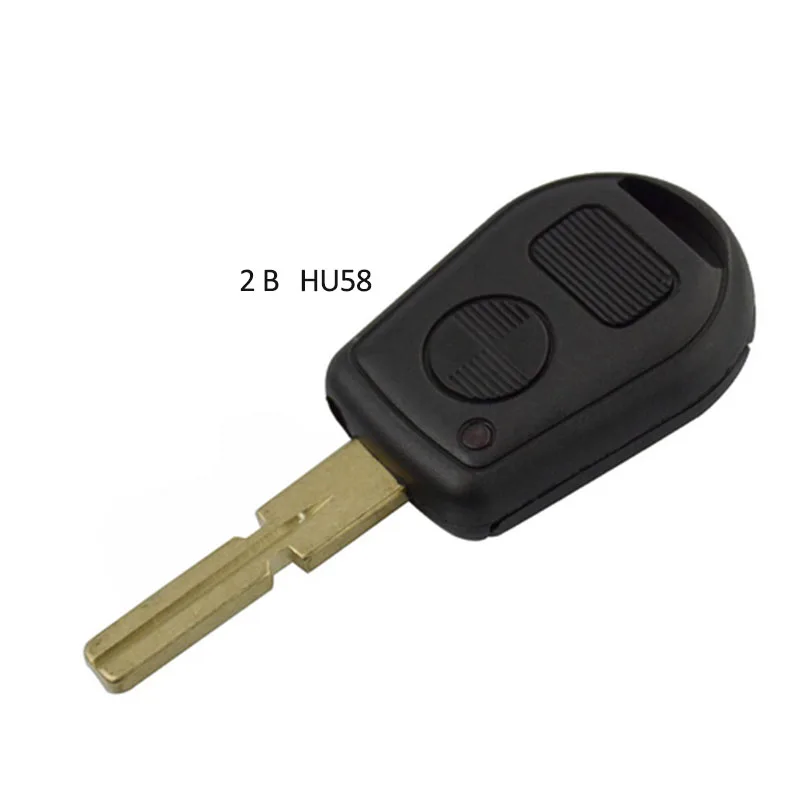 DIYKEY Shell chiave remota 2/3 pulsanti HU92 / HU58 lama per BMW E31 E32 E34 E36 E38 E39 E46 Z3 M3 X5 Z4 325 330 i Ci Xi