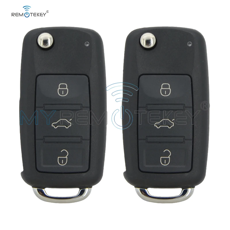 

Remtekey 2Pcs 300 959 753AA HU66 3 Button 434Mhz 300959753AA for VW Touareg 2004 2005 2006 2007 2008 2009 2010 2011