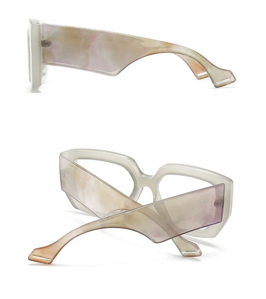 Neue Fashion Square Frauen Brille Rahmen Luxus Klar Anti-Blu-Ray Frühling Scharnier Breite Beine Brillen Männer Optische Polygon rahmen – Detail 18