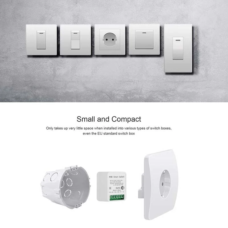 Tuya 16A Zigbee DIY Mini Switch 2 Cara untuk Tuya Smart Life Modul Otomatisasi Relay Kontrol Nirkabel Bekerja dengan Alexa Google Home