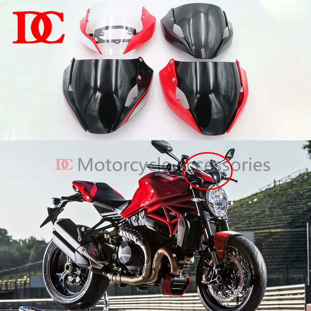 Motorcycle Accessories Ducati Monster 797 821 1200R Before the on the Nose Fairing As Part of the Cap in Front of the Windshield