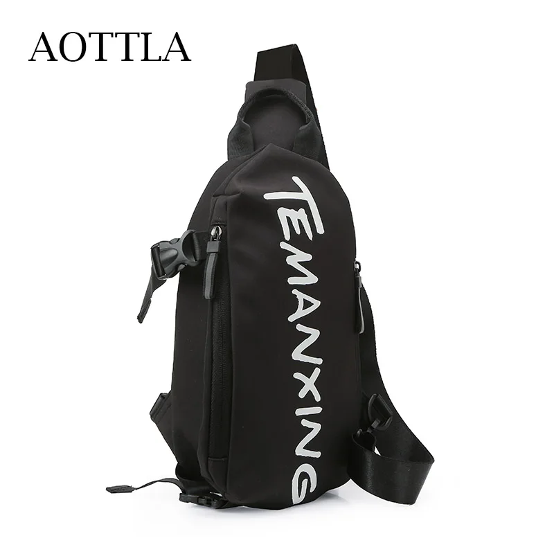 AOTTLA Chest Bag Crossbody Backpack Men Waterproof Oxford Cloth Shoulder Bag Women\'s Casual Messenger Bag Unisex Male Small Bag