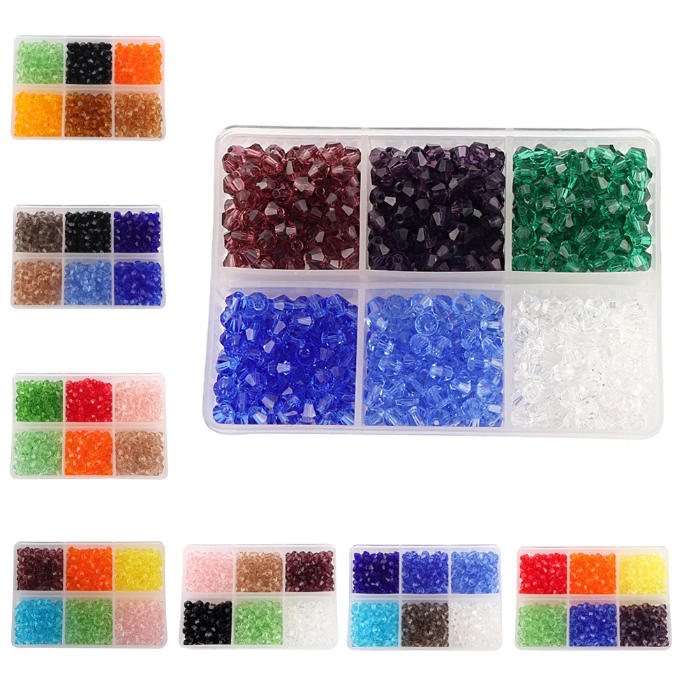 

600pcs/lot 3X4mm diamond Perforated Coloured glaze olid color of garment accessories DIY crystal beads necklace beads material