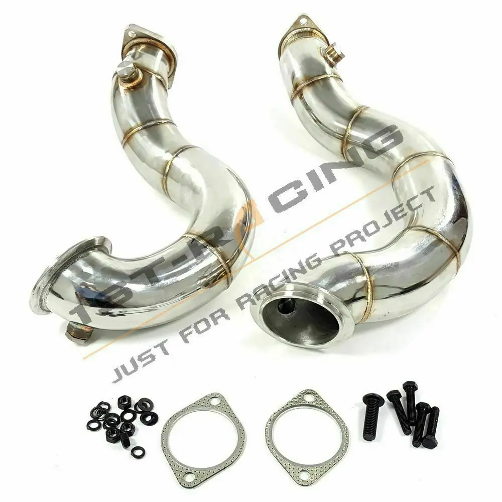 3″ Stainless Steel Catless Turbo Downpipes For 07-11 BMW N54 335xi E90/E92 3.0L RHD&LHD