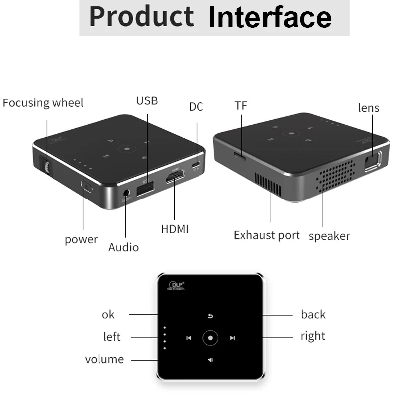 Imagem -04 - Smartldea Novo Mini Dlp hd Projetor Suporte 1080p Construir em Capacidade da Bateria com Fio Telefone Espelhamento Projetor Home Theater Beamer