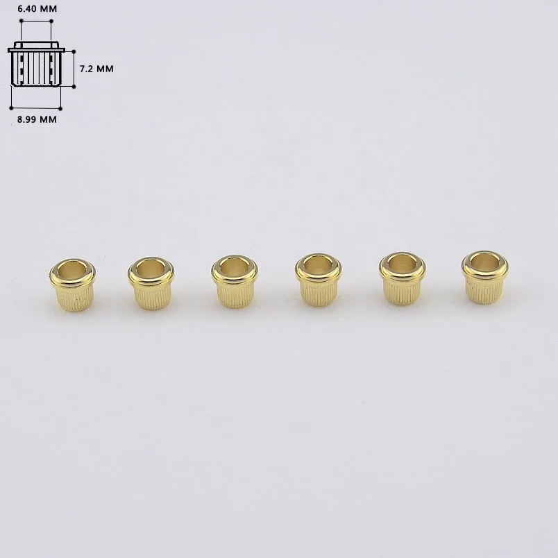 금속 빈티지 기타 머신 헤드 튜너, 너트, 부싱, 페룰 (1/4 인치, 6.35mm), 한국산, 1 세트 (6 개)