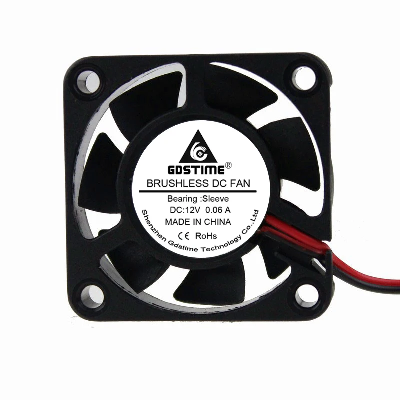 2pcs Gdstime 12V 40x40x10mm 40mm Brushless DC Quieter Cooling Fan 40x10mm 4cm Mini 3D Printer Exhaust Cooler Fan