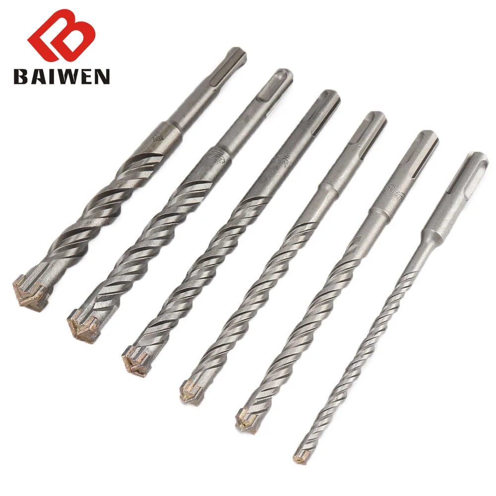 150mm Drill Bits SDS Plus 4 Flute Design Bit Dia 6-16mm Rotary Tools Accessories Masonry & Concrete BIt Fits Bosch & Hilti Plus