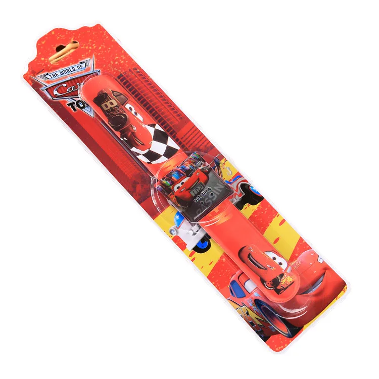 Disney cars Wristband Toys Watches Anime Movies Random Color Watch Cartoon Figure Fashion Toy Bracelet Kids Birthday Gift