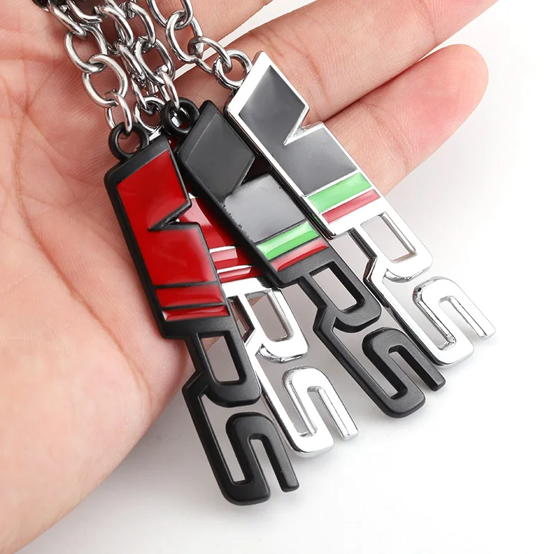 Car Keychain Keyring Metal Key Chain Ring Emblem Holder for Skoda VRS Octavia Kamiq Kodiaq Karoq RS Superb Fabia Rapid Favorit