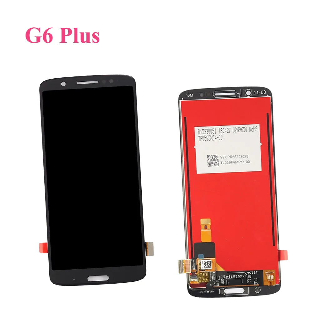 AAA + dla Motorola Moto G6 Play / G6 Plus wyświetlacz LCD ekran dotykowy Digitizer zgromadzenie dla Moto XT1922 XT1922-1 XT1922-3 XT1926