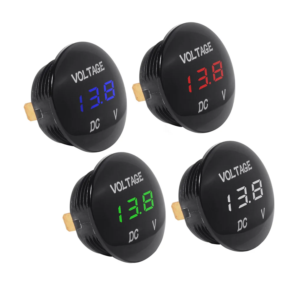 Waterproof Voltmeter Car Motorcycle LED Panel Digital Voltmeter Volt Voltage Meter Display Voltmeter 12V 24V 36V DC 5V-48V