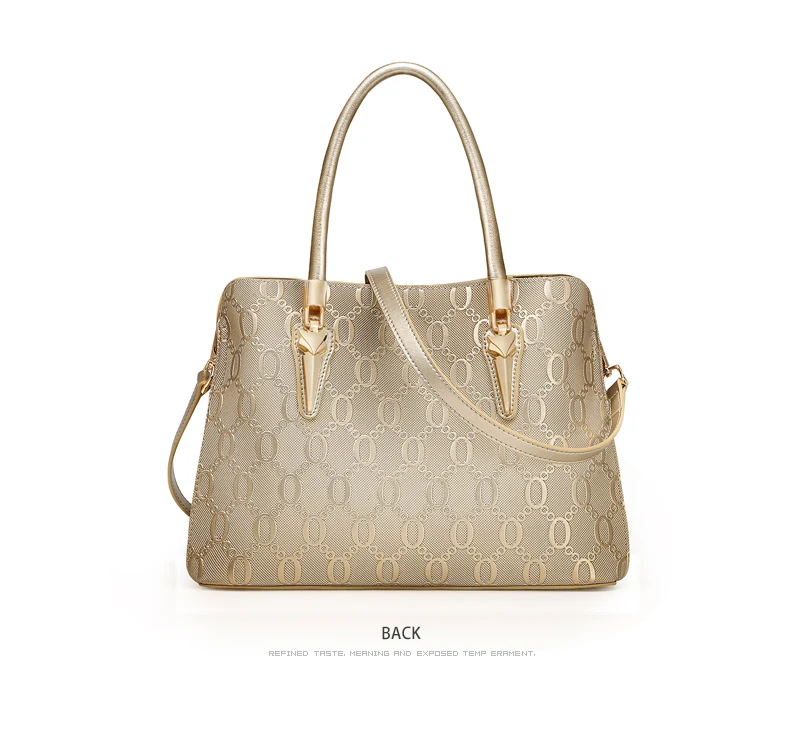 FOXER Split-Leder Monogramm-Handtasche Damen Schultertasche Rindsleder Luxus Mode Damen Umhängetasche Geldbörse Geschenk für Ehefrau – Detail 14