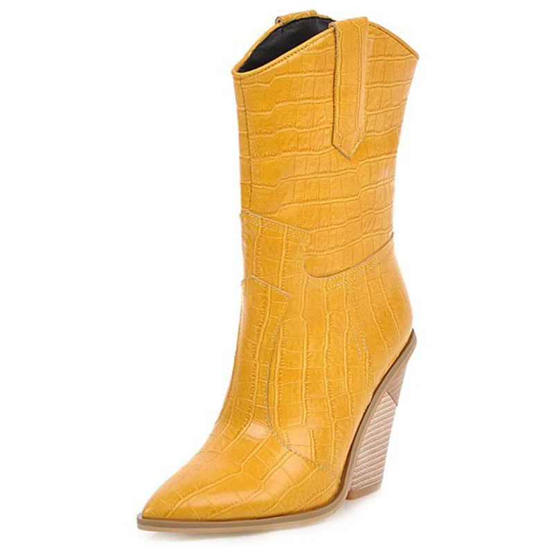 Women\'s Boots Pointed Toe High Heels Ankle Boots Autumn Warm Shoes Woman Female Leather Boots Winter zapatos de mujer WSH3463