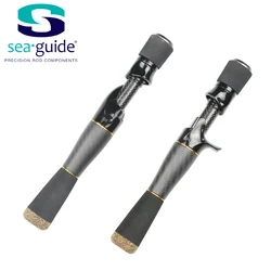SeaGuide Carbon Fiber Grip Spinning Casting Reel Seat Handle Kit Rod Building Component Trout Rod Ice Rod Repair DIY Accessory