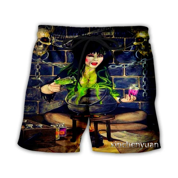 

New 3D Printing Halloween Fashion Men Women Tracksuits Crewneck Hip Hop Shorts Plus Size S-7XL
