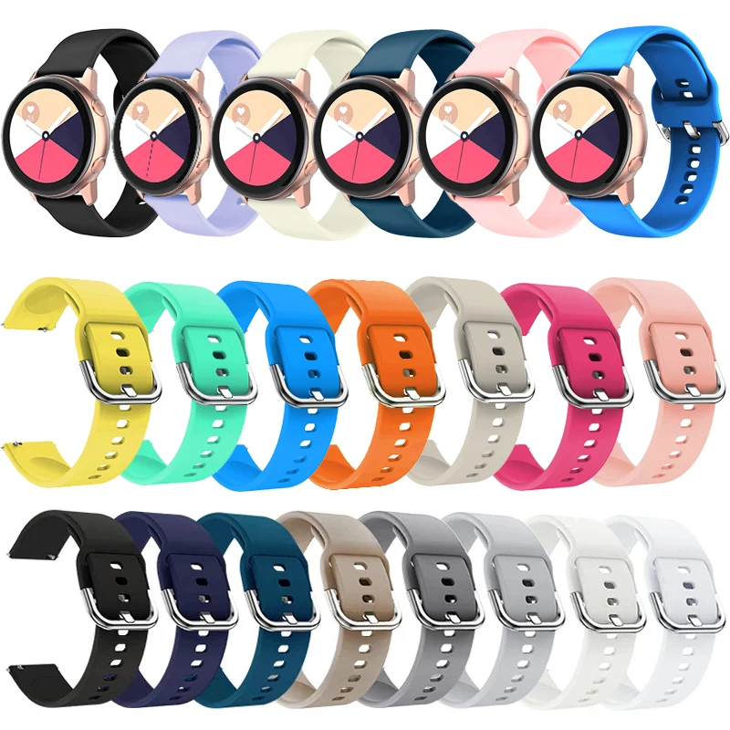 19色20ミリメートルシリコーンスポーツ用ストラップ腕時計4/アクティブ2 40ミリメートル44ミリメートル/腕時計4クラシック46ミリメートル42ミリメートル/腕時計3 41ミリメートルバンド