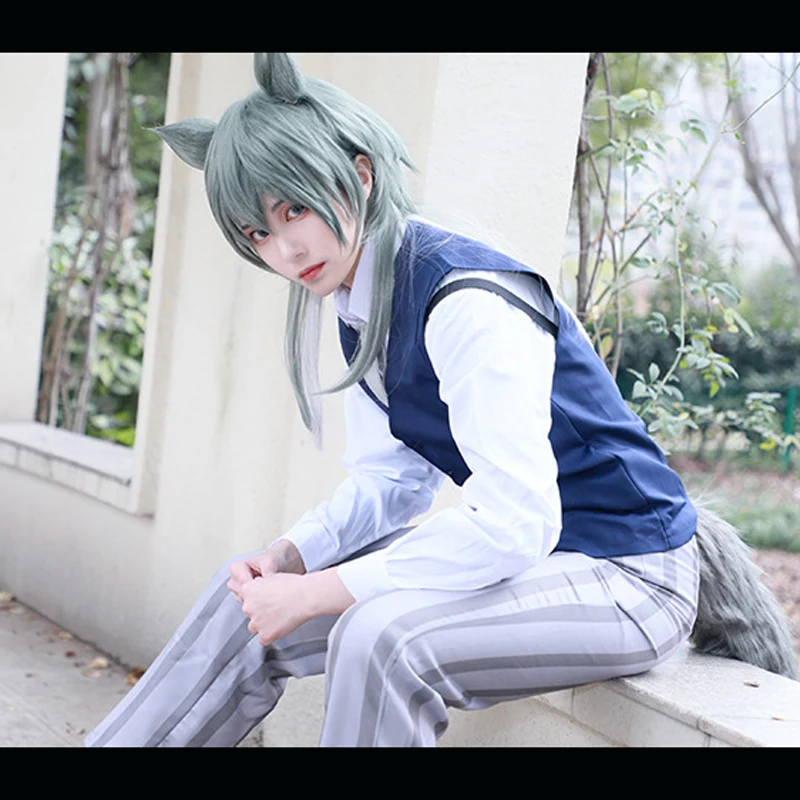 BEASTARS Legoshi Haru Cosplay Kostüm Hemd Weste Hosen Japanischen Anime Schule Uniform Kleid Mädchen Jungen Erwachsene Partei Kostüm