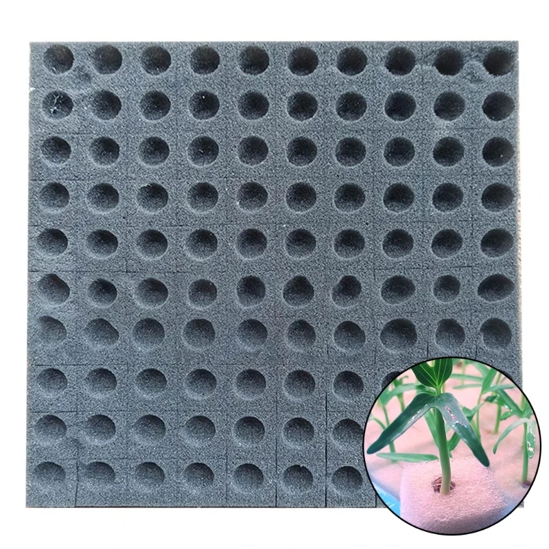 100Pcs Soilless Hydroponic Sponge Seed Growing Media Cubes Planting Gardening Tool Square Seedling Foam Nursery Pot