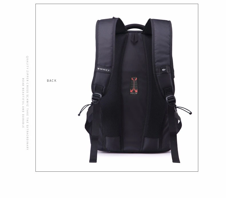 SWICKY brand woman men MP3 music USB charging fashion business casual tourist theft waterproof 15.6 inch Laptop backpack