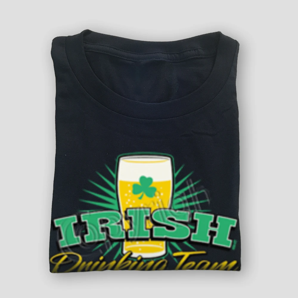 Irish Drinking Team Gift T Shirt for Men Cotton Lovers Day Tops T Shirt cosie Tops & Tees Funny O Neck