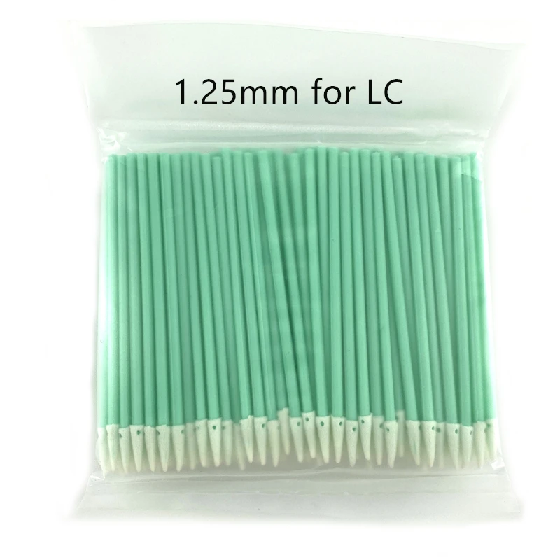 Fiber Optic Cleaning Sticks Fiber Optic swabs For 1.25mm/2.5mm LC/SC/FC/ST Connectors/ adaptors, 100PCS fiber cleaning rod