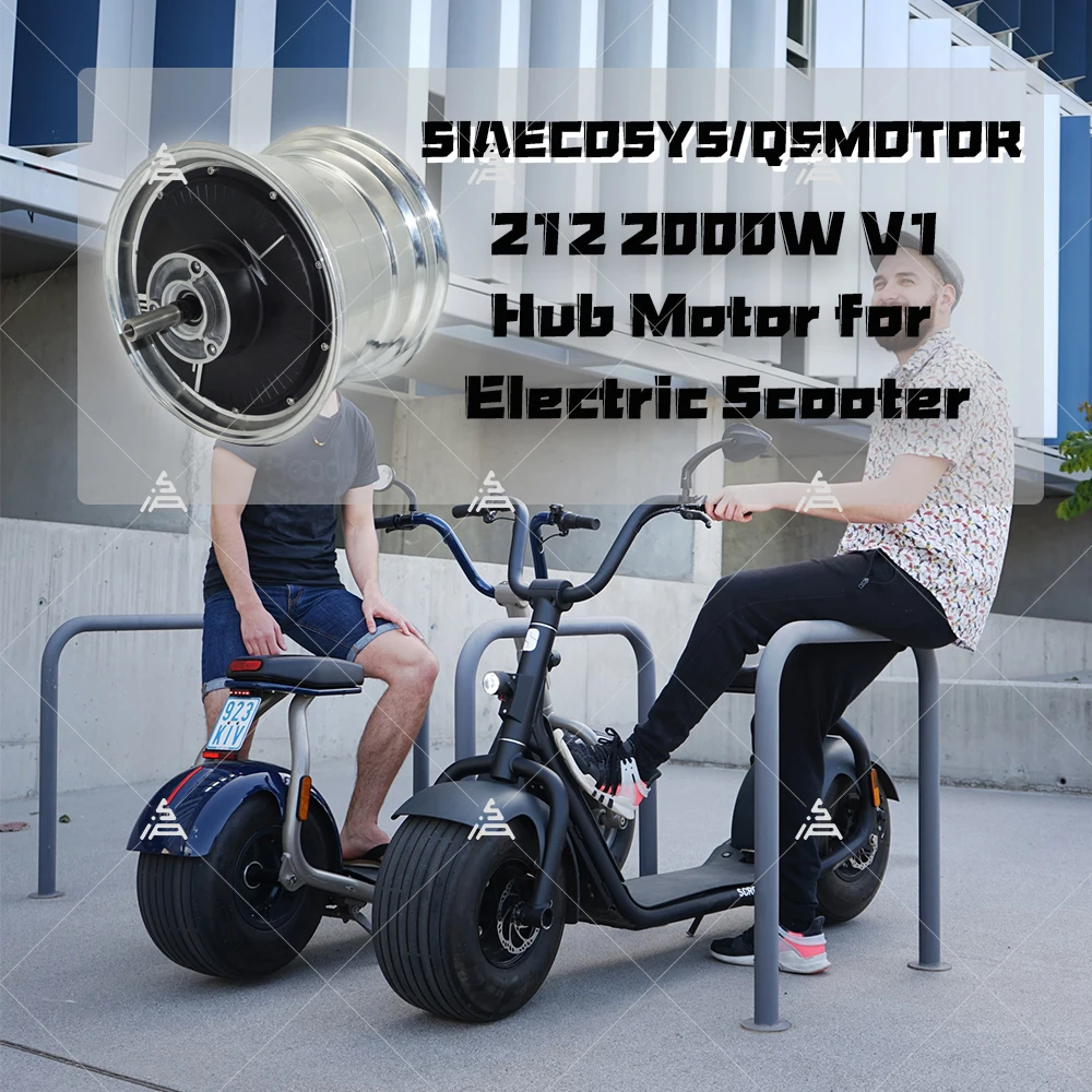 QS Motor High Power 212 10x7.0 2000W V1.1 72V 45kph Hub Motor for Electric Scooter