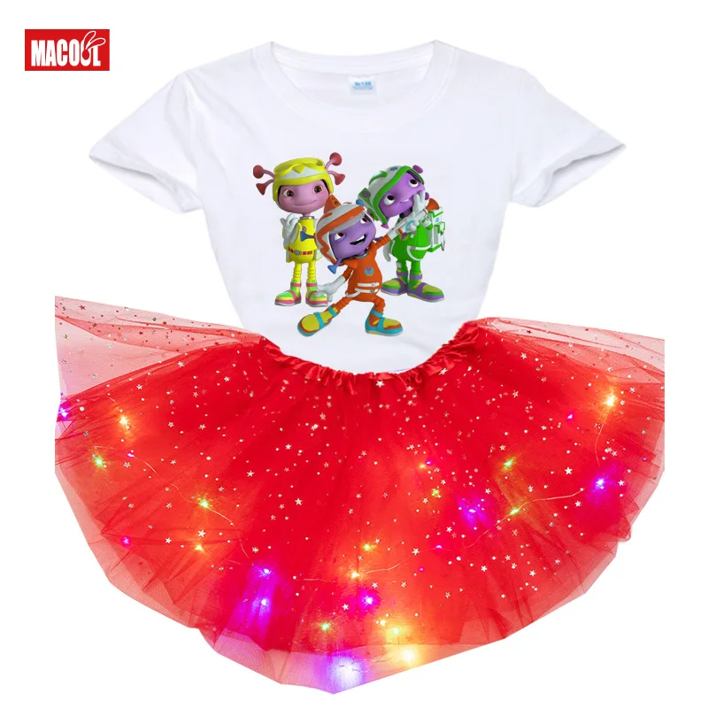 

Girls Tutu Dress Sets Summer Toddler Girls Clothes Sets Kids Clothing Sport Suits Children T Shirt +Tutu Dress Cute Skirt Suits