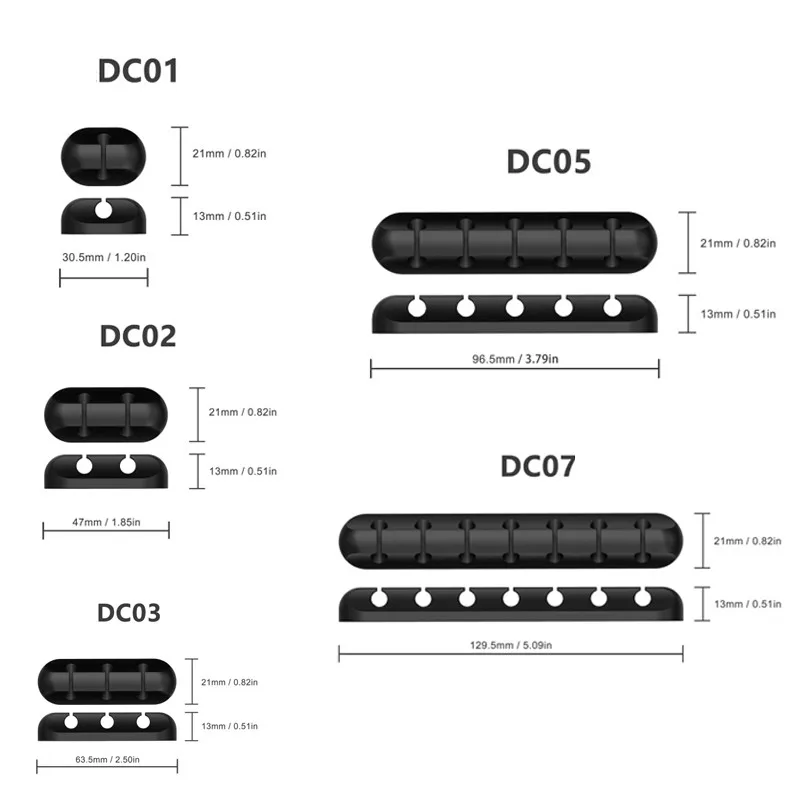 OLAF-organizador de cables de silicona, soporte Micro USB tipo C, organizador de escritorio para ratón, teclado, auriculares, organizador de cables