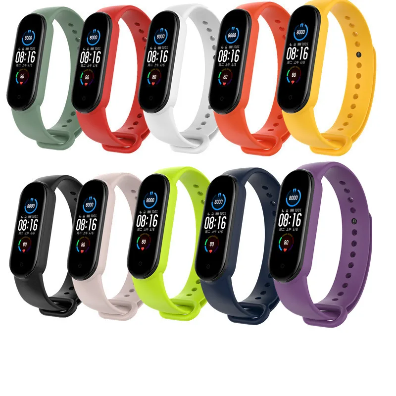 12Pcs/Pack Bracelets For Mi band 7 Strap For Xiaomi Mi Band  5 6 Strap Silicone Miband 3 4 Bracelet Wrist Strap Band Accessories