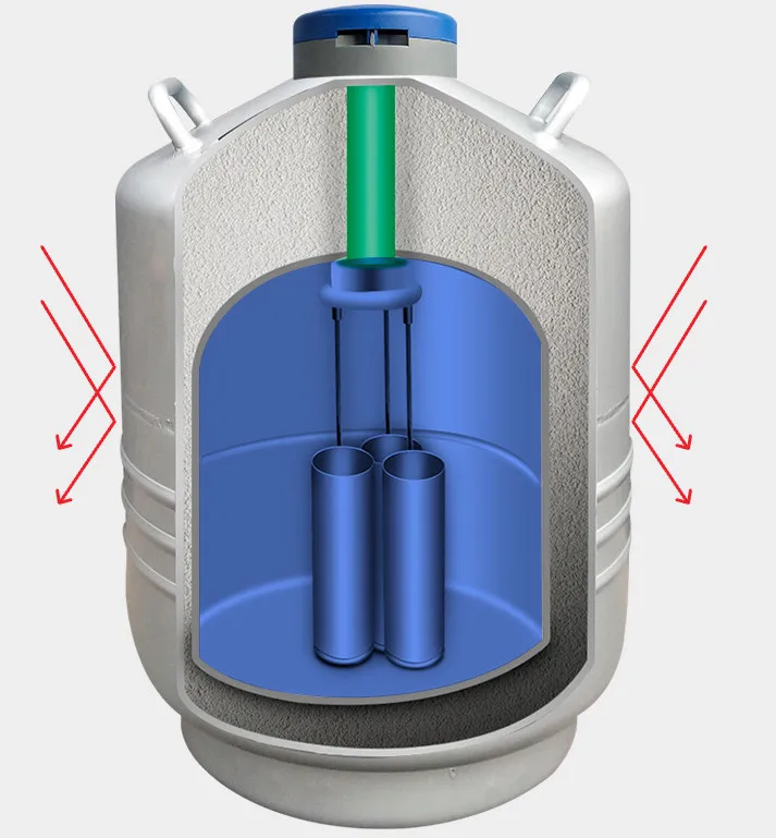 Liquid nitrogen tank 6 liters liquid nitrogen biological container liquid nitrogen container with liquid nitrogen tank YDS-6