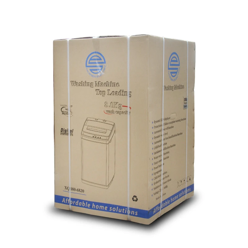 110 فولت-220 فولت البحرية غسالة أوتوماتيكية بالكامل 8 كجم النابض غسالة المنزلية سعة كبيرة غطاء شفاف غسل