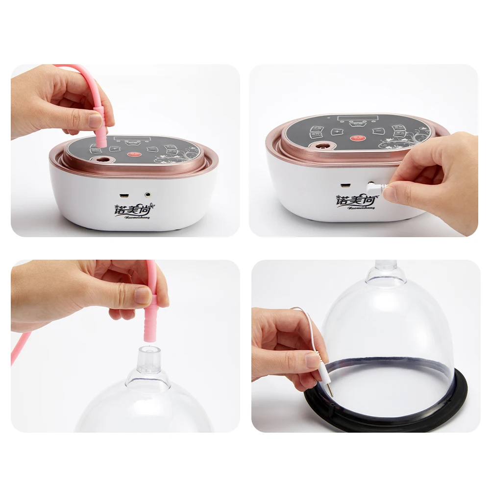 Beauty Breasts Big Breast Massager Vacuum Cup Vibrating Breast Enlarge Enhance Nipple Sucker Breast Massager Pump Nipple Sucker