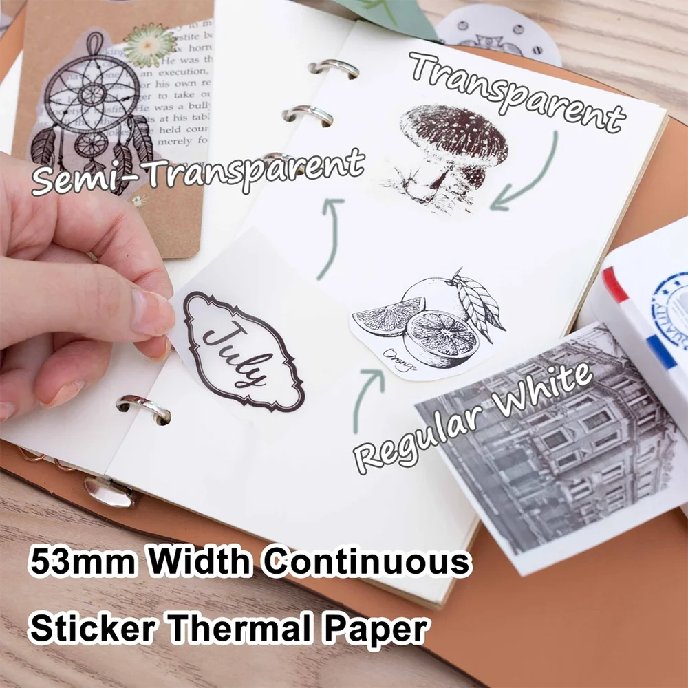 M02 M02pro Self-adhesive Label Printer Sticky Notes Paper Phomemo Adhesive Paper for Printing Photo List Notes Keep 20 Years