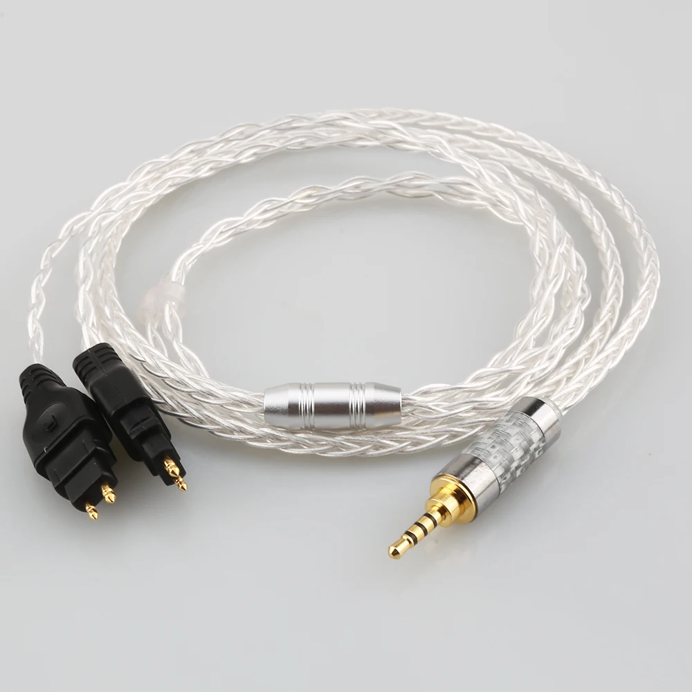 

3.5mm 2.5mm XLR 4.4mm 8 Core Silver Plated OCC Earphone Cable For Sennheiser HD580 HD600 HD650 HDxxx HD660S HD58x HD6xx